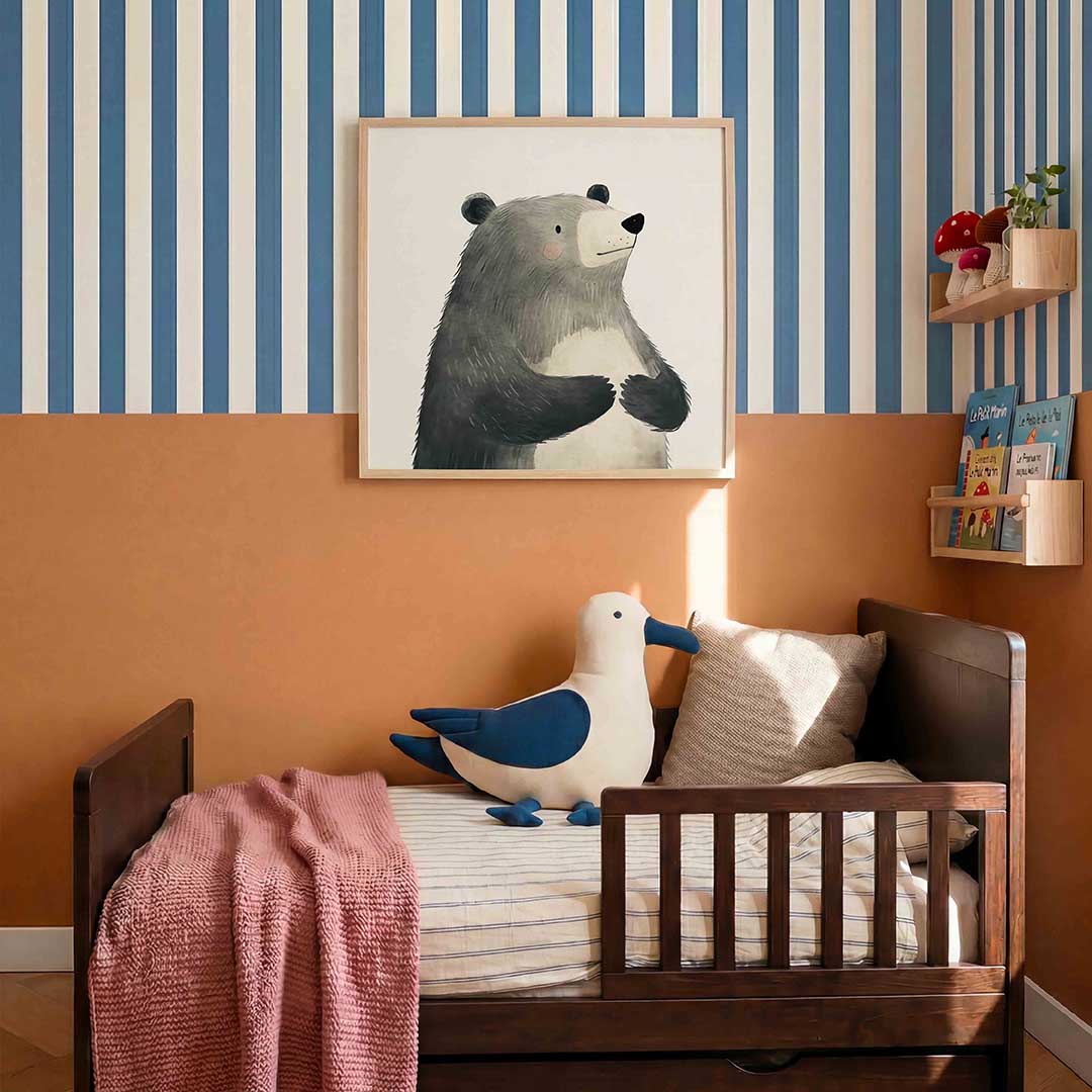 Beer met grijze vacht Poster