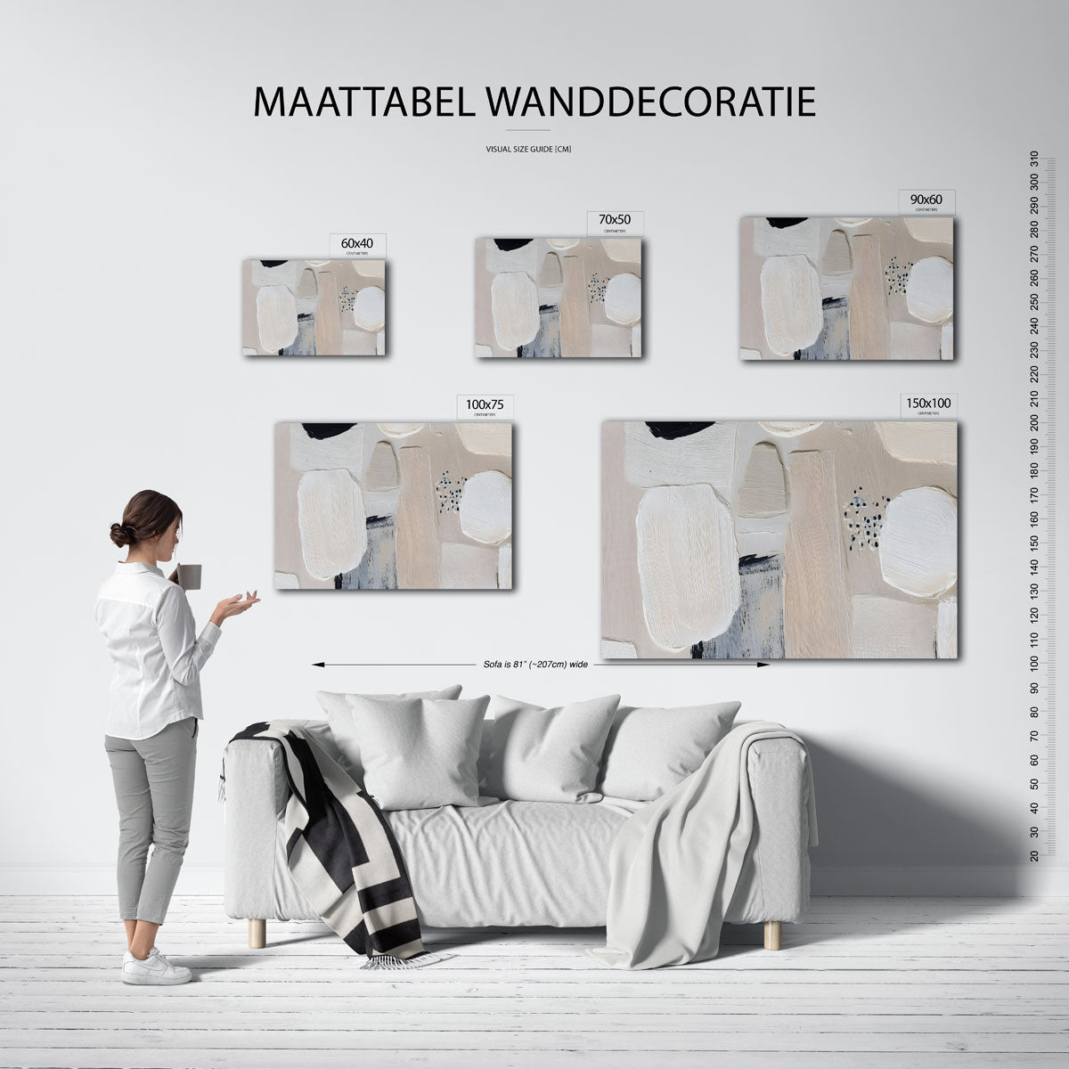 Organische vormen compositie Kunstwerk