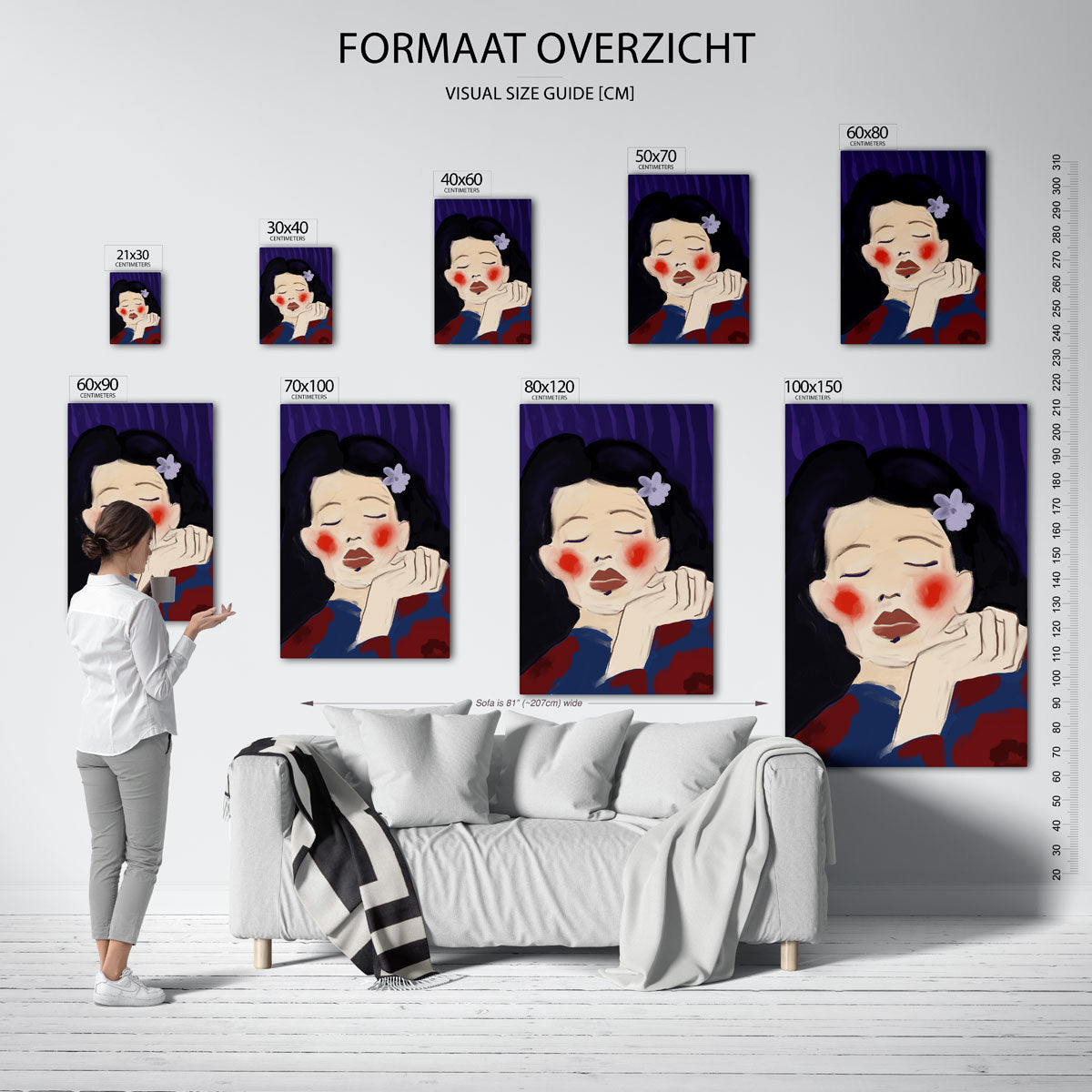 Slapende vrouw Poster