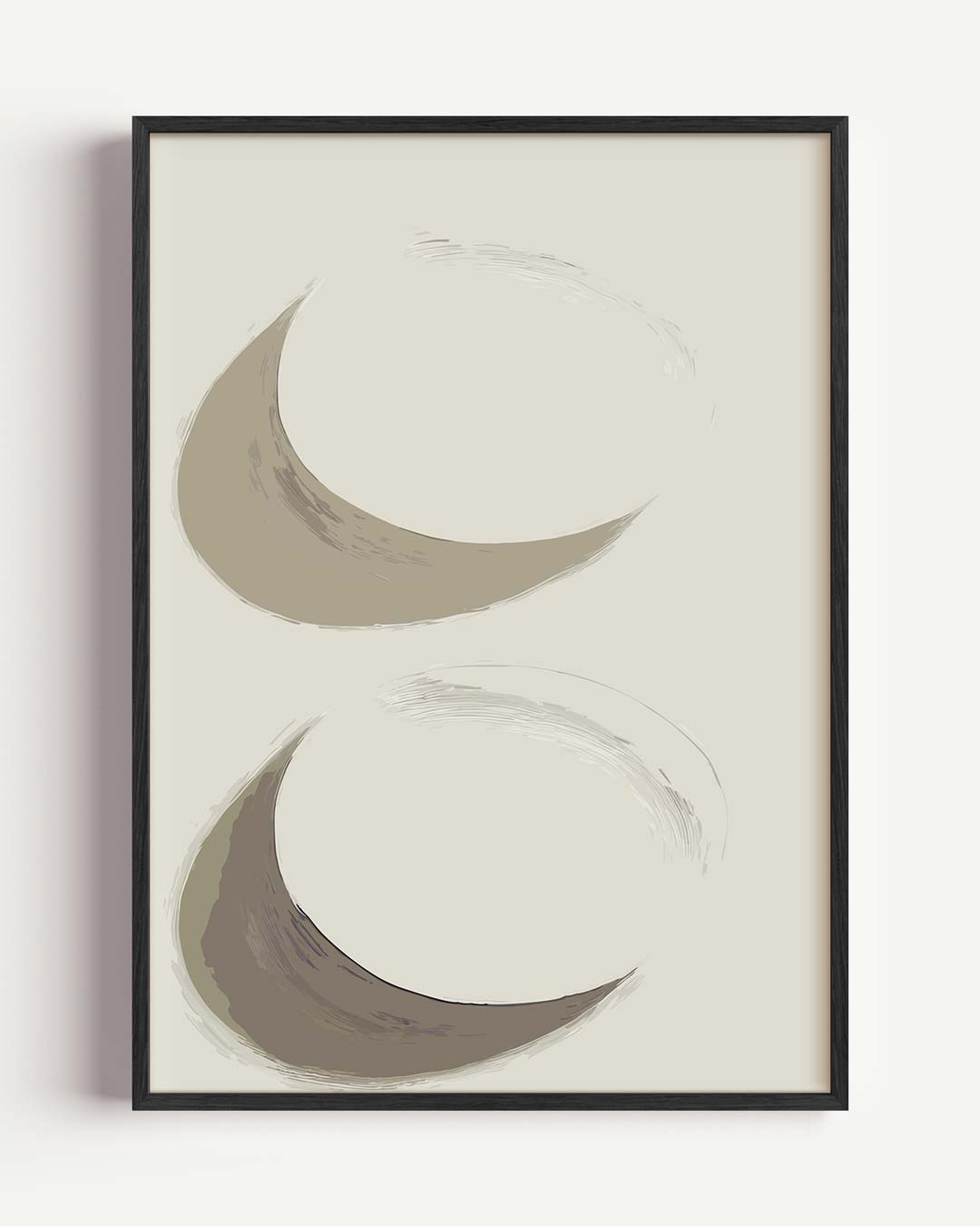 Rustgevende Abstracte Slagen Poster-WallArtistic