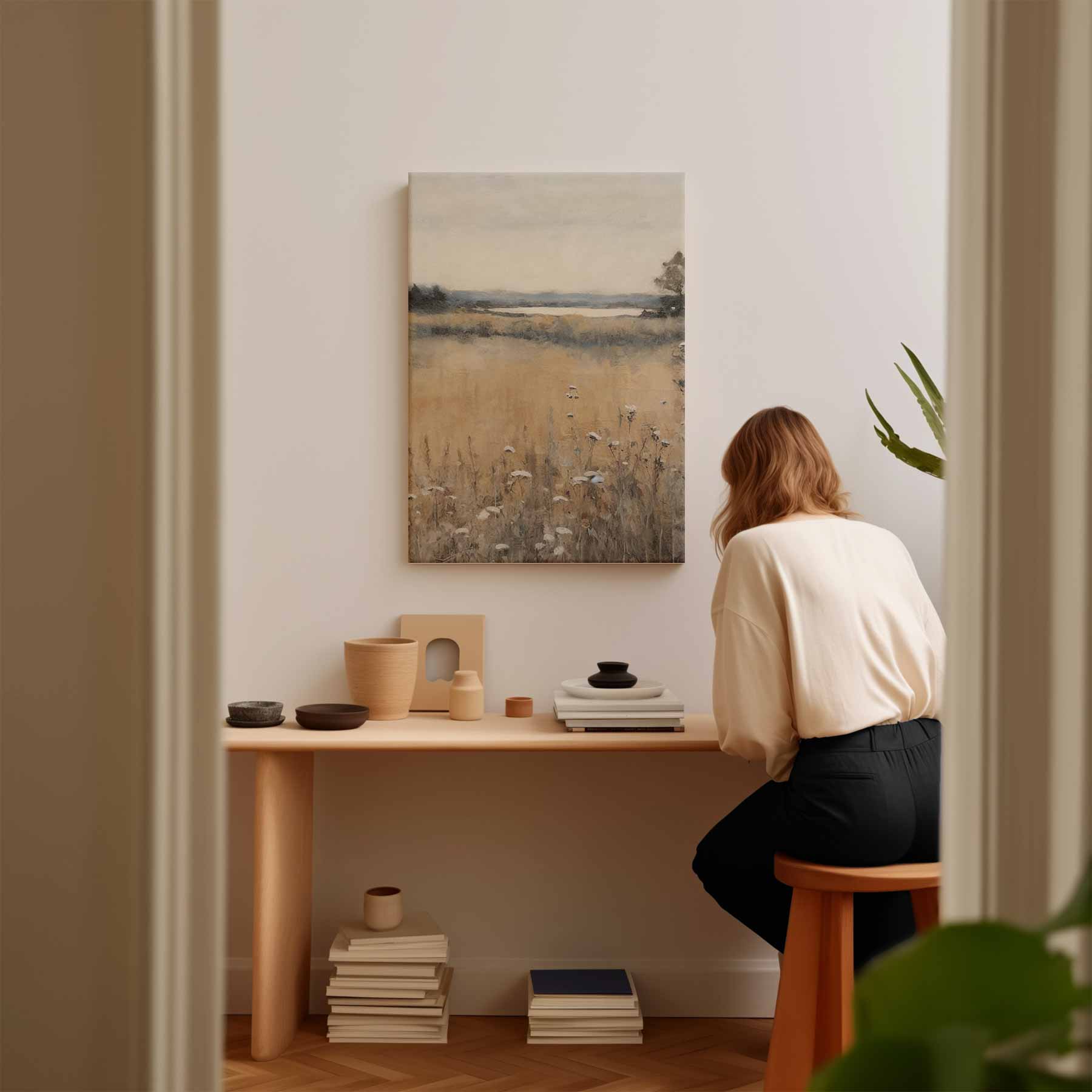 Rustieke Landschapsglans Kunstwerk-canvas-dibond-plexiglas-wanddecoratie-WallArtistic