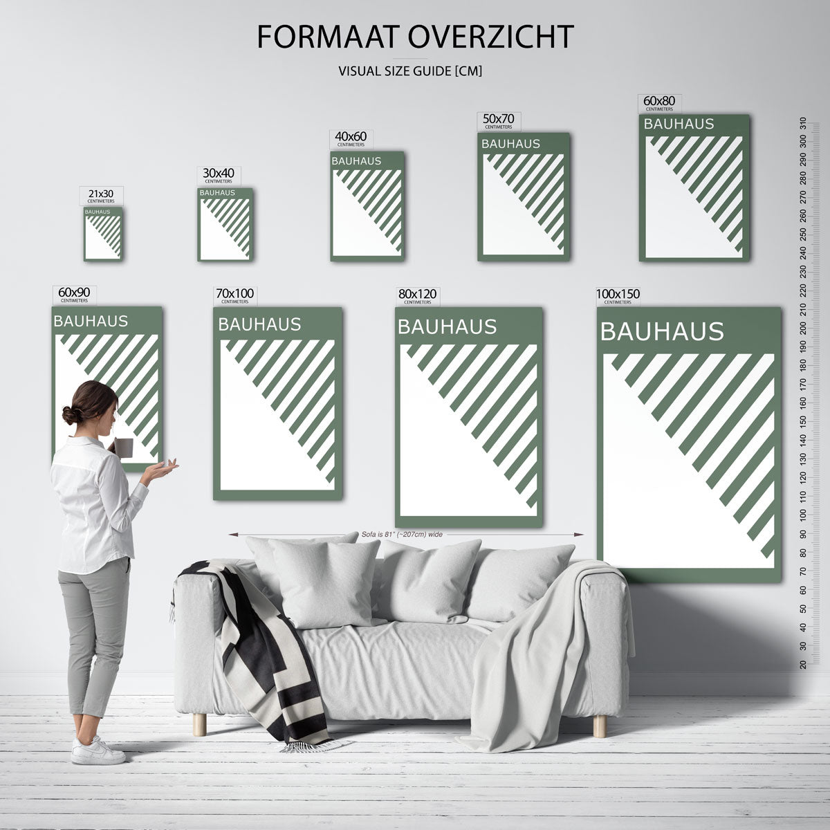 Diagonal lijnen Poster