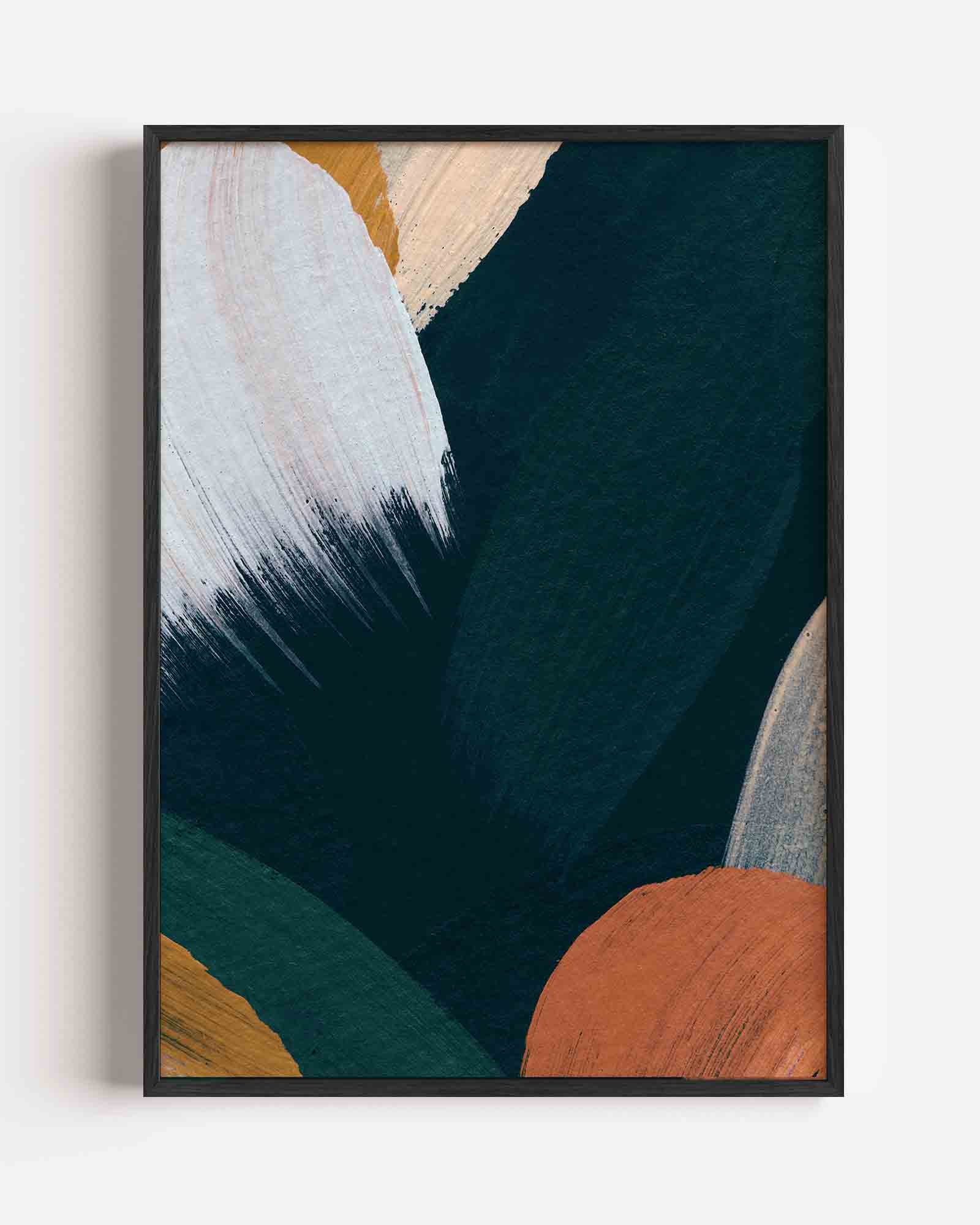 Abstracte penseelstreken Poster