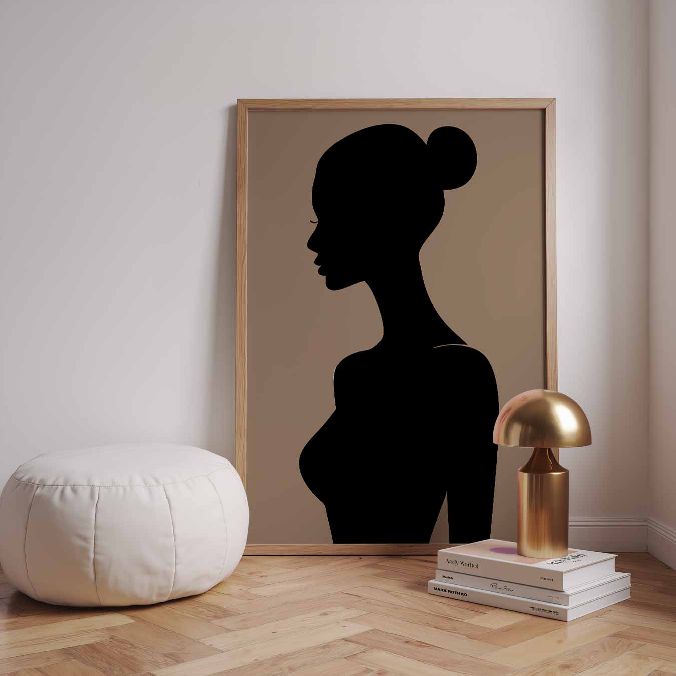 Elegante Vrouwelijke Silhouet Poster-WallArtistic