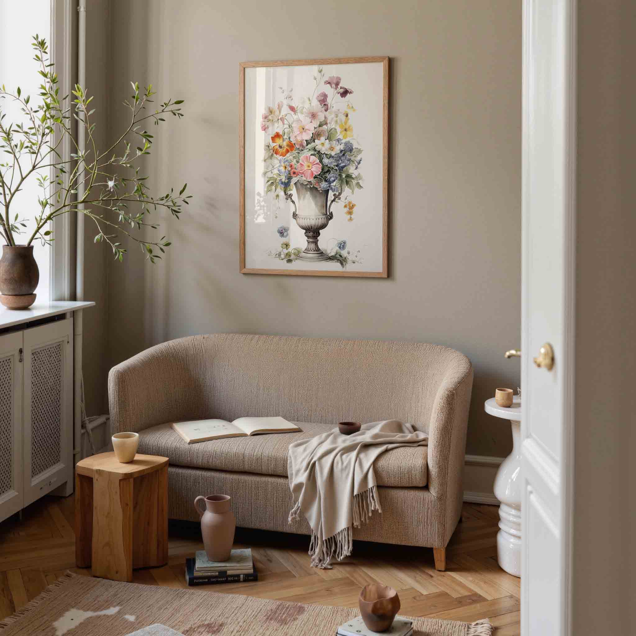 Bloemen in vaas Poster