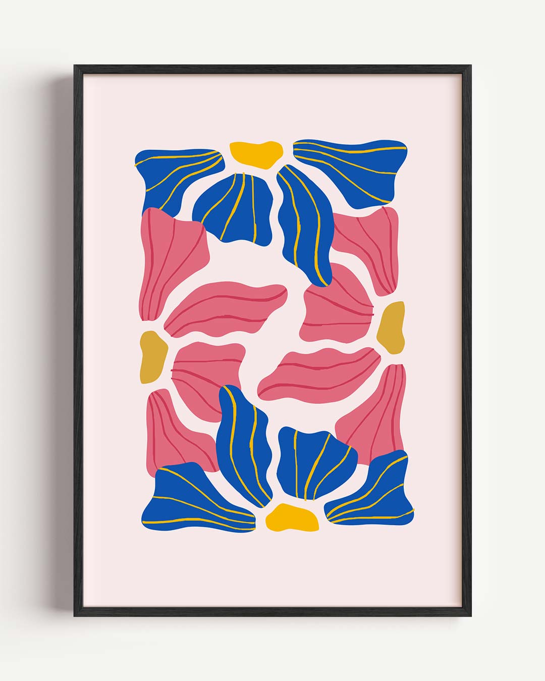 Vrolijke Bloemenabstractie Poster-WallArtistic