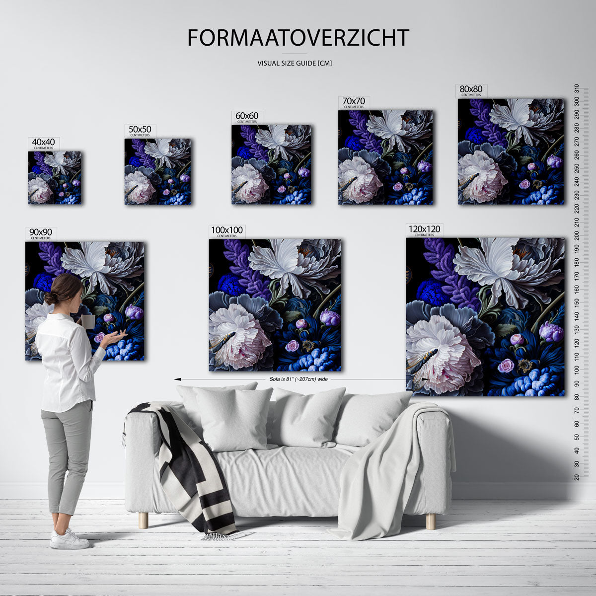 Bloemen en insect Poster