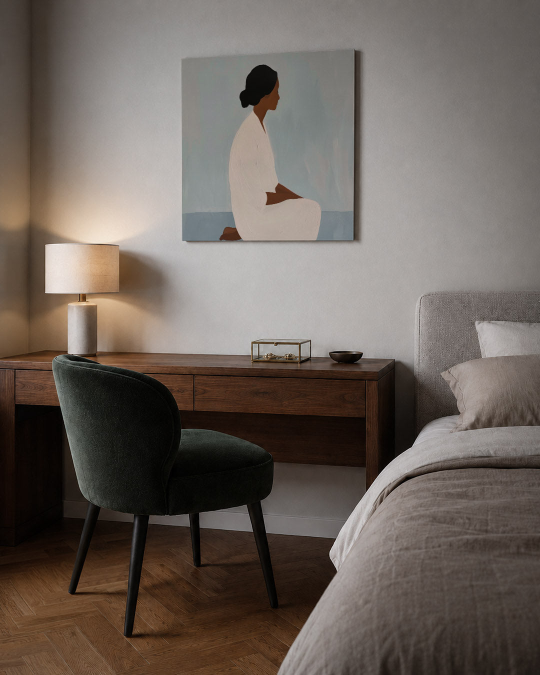 Rustige silhouet Kunstwerk