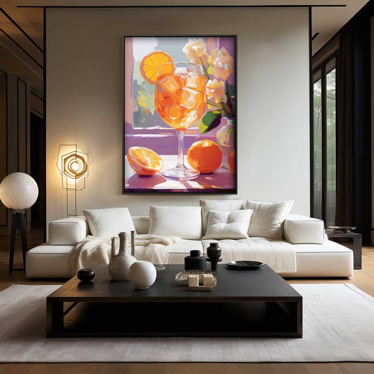 Zonnige Zomerdrank Kunstwerk-canvas-dibond-plexiglas-wanddecoratie-WallArtistic
