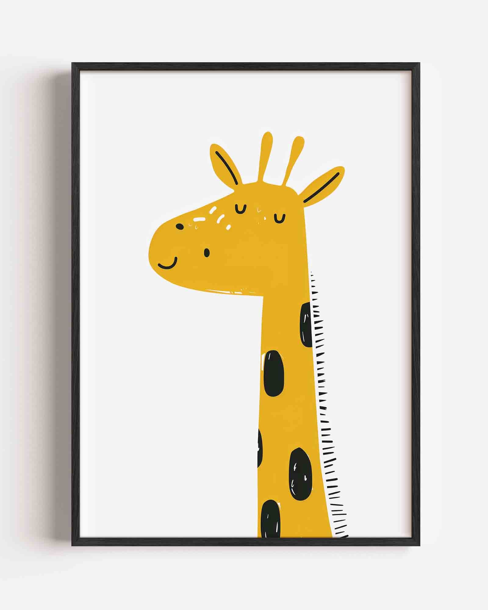 Giraffe illustratie Poster
