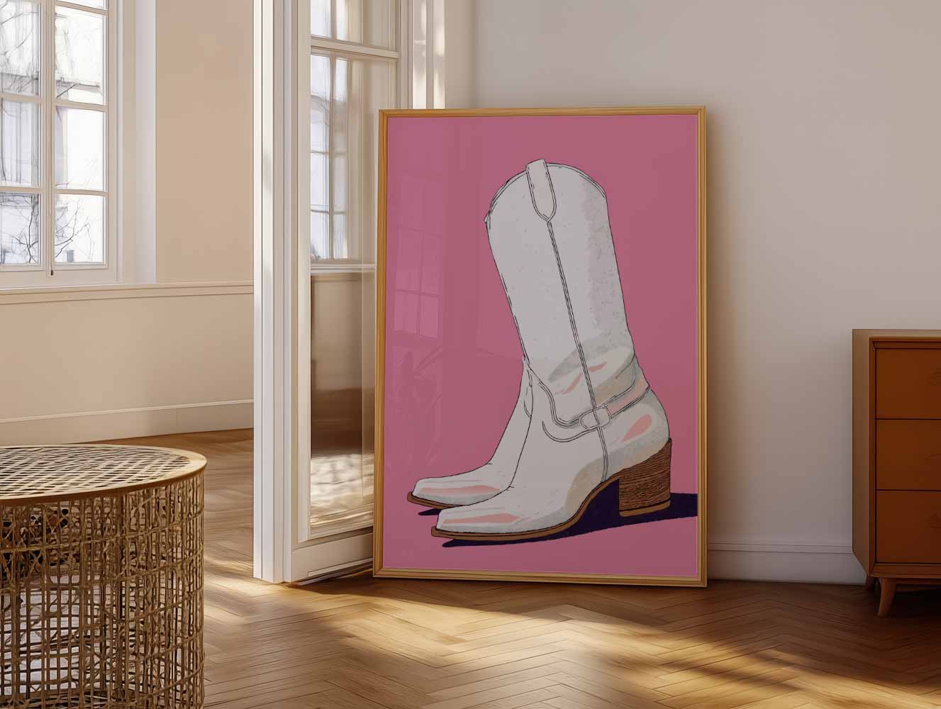 Trendy Cowboylaarzen Poster-WallArtistic