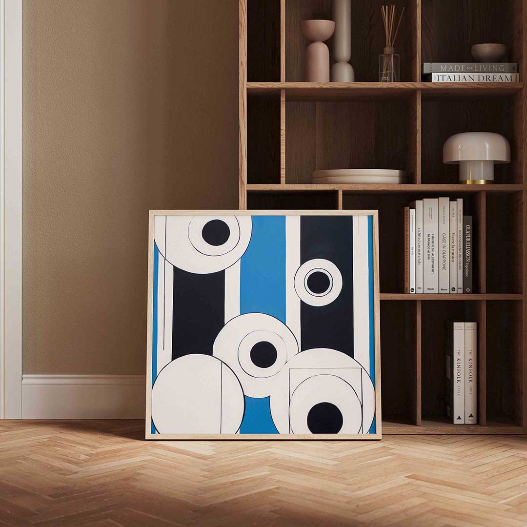 Grafische cirkels en lijnen Poster