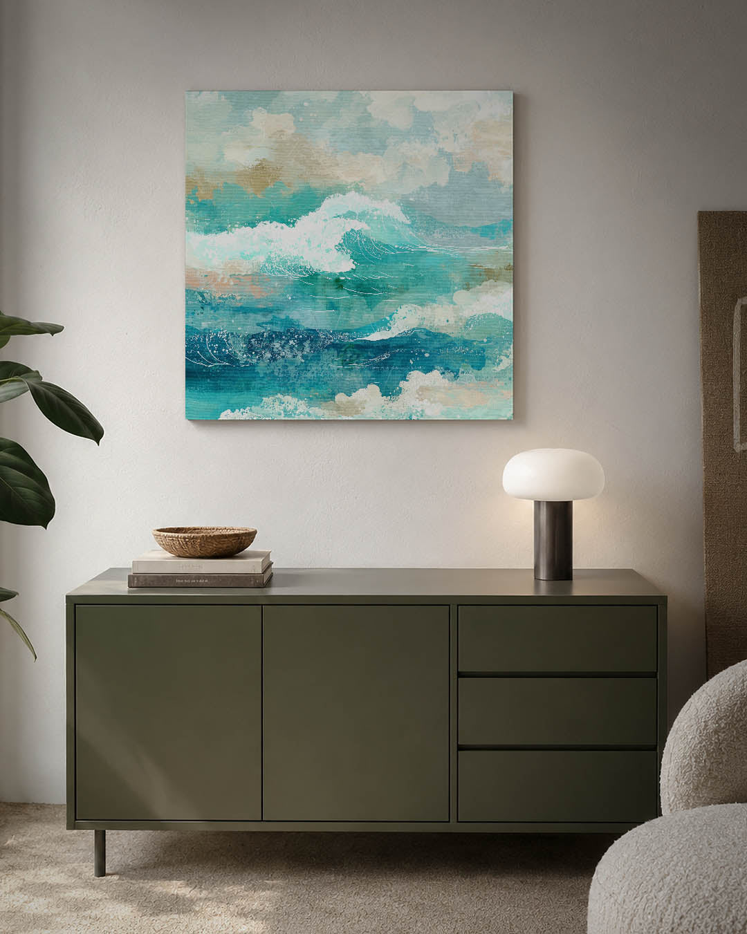 Dynamische zee Kunstwerk