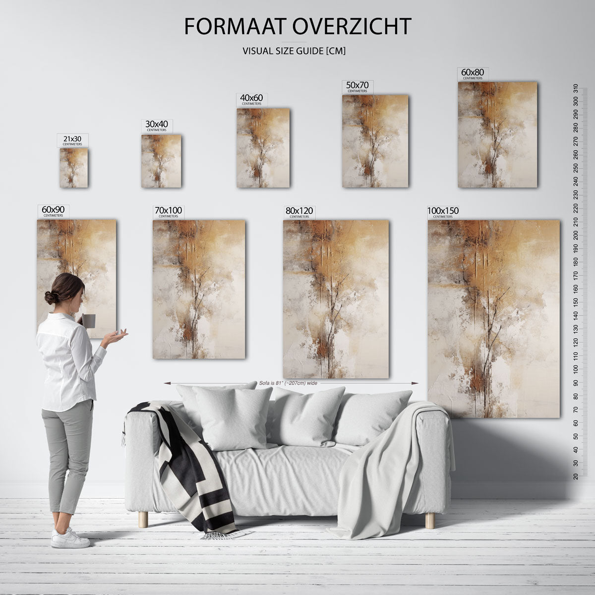Abstracte beige textuur Poster
