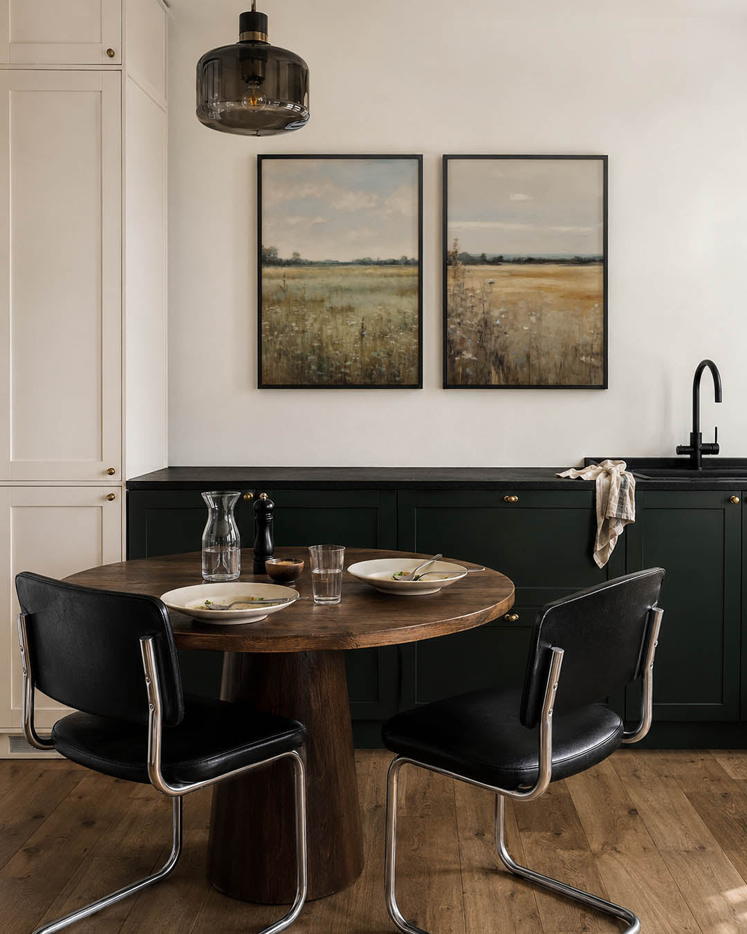 Landschap in zachte kleuren Posterset
