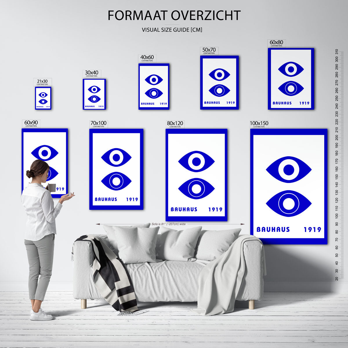 Oogvormen en lijnen Poster