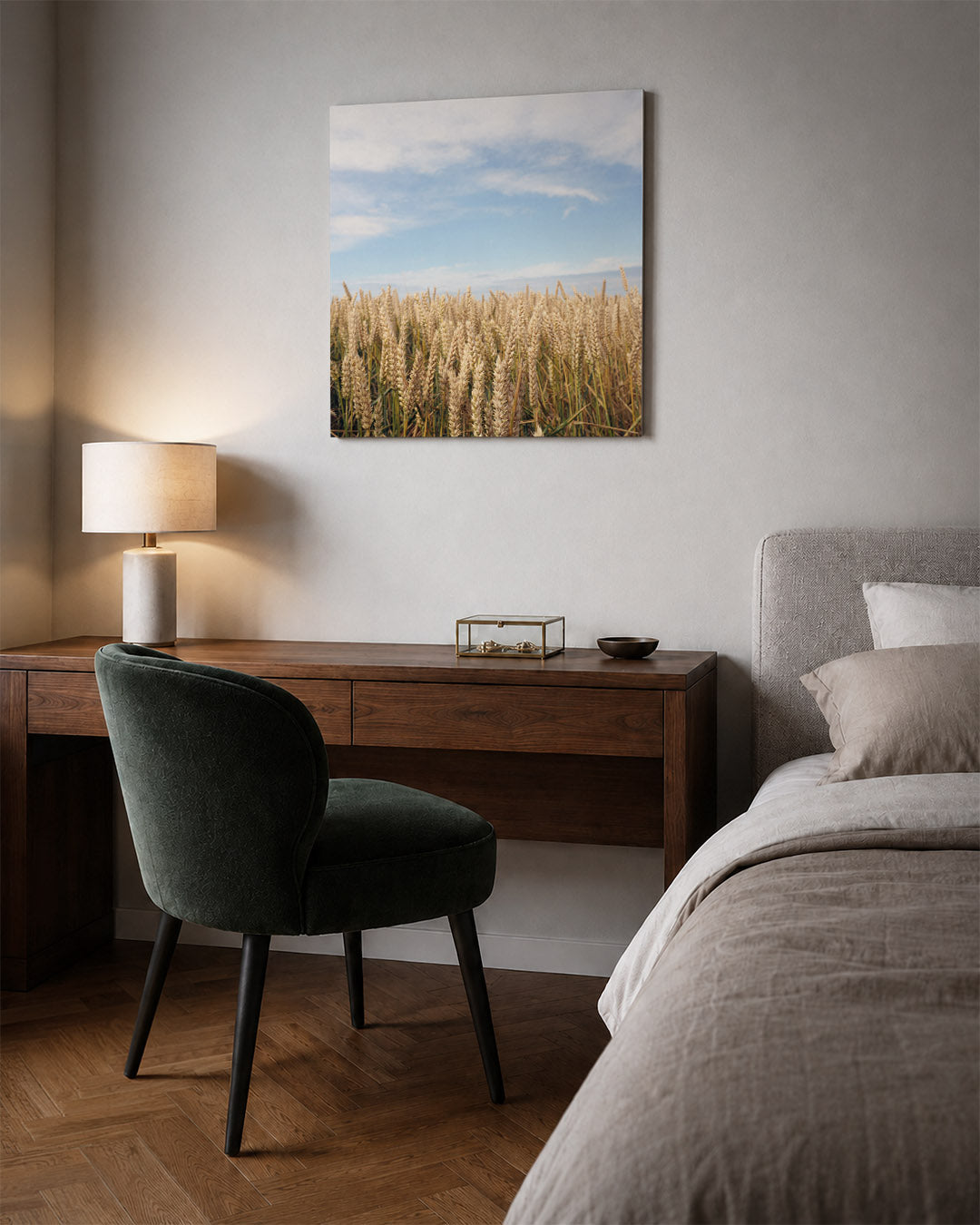 Gouden tarweveld Kunstwerk