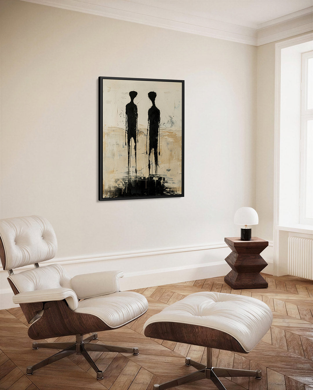 Twee silhouetten Kunstwerk