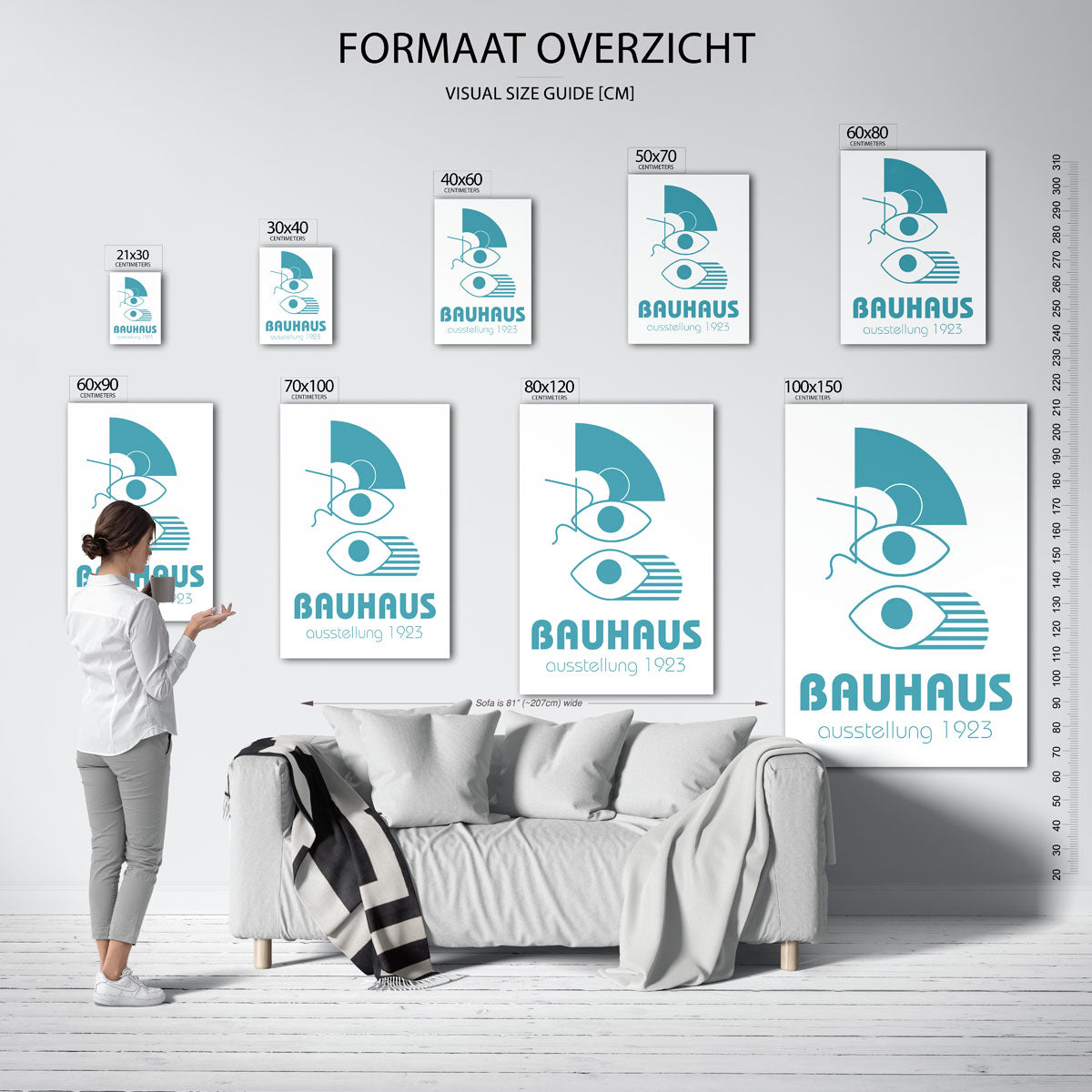 Vormen en ogen Poster