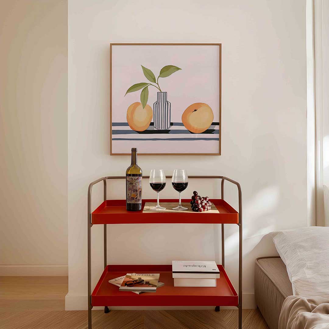 Fruit en vaas Poster