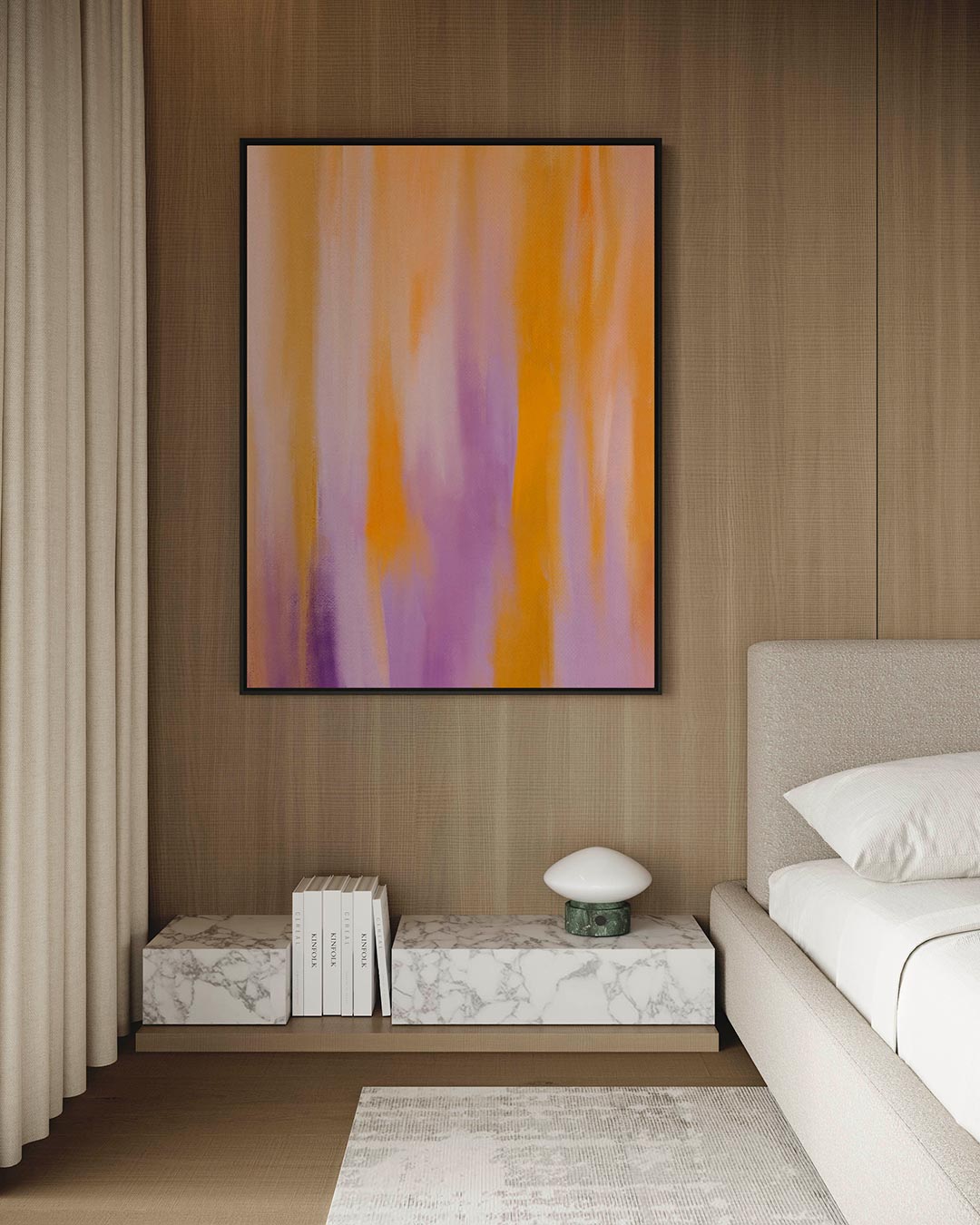 Vloeiende kleurencompositie Kunstwerk