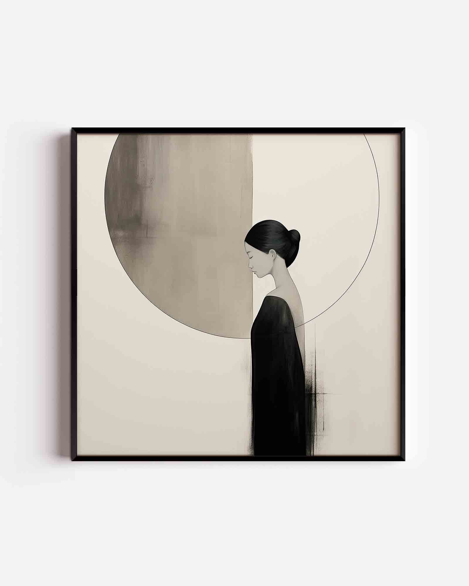 Vrouw met cirkel Poster