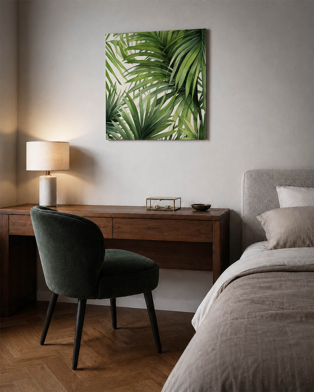 Groene bladeren Kunstwerk