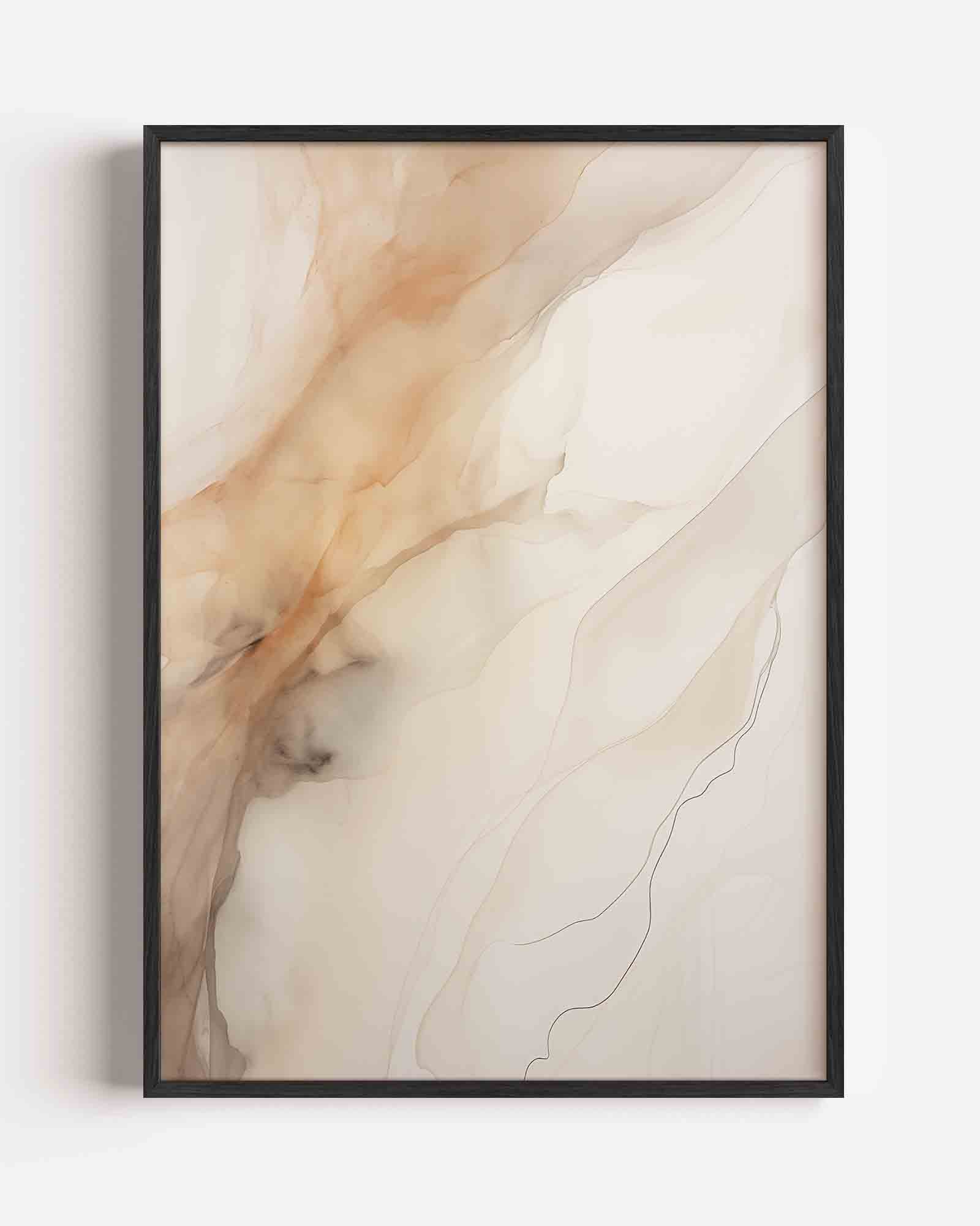Abstracte beige vormen Poster