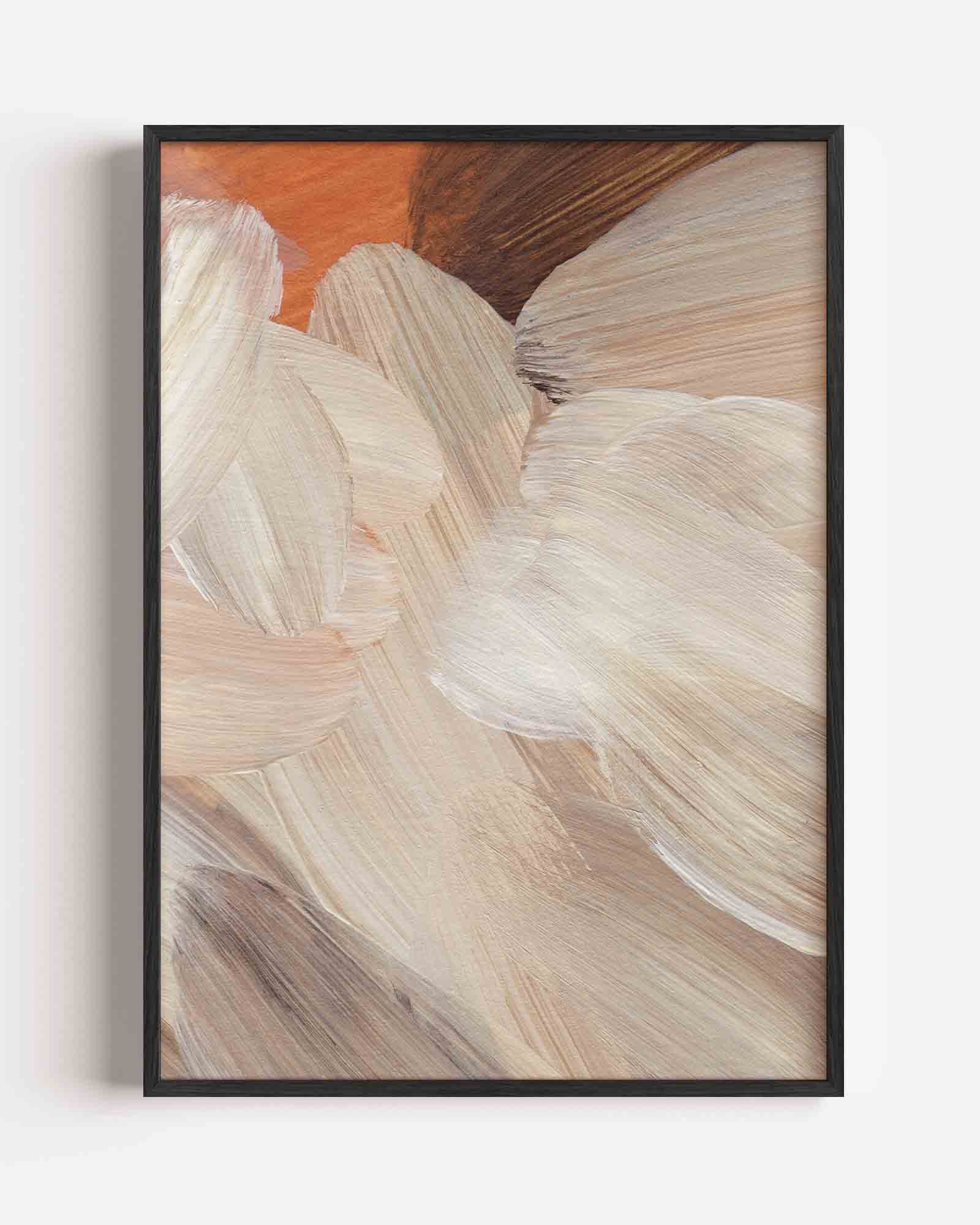 Abstracte penseelstreken Poster