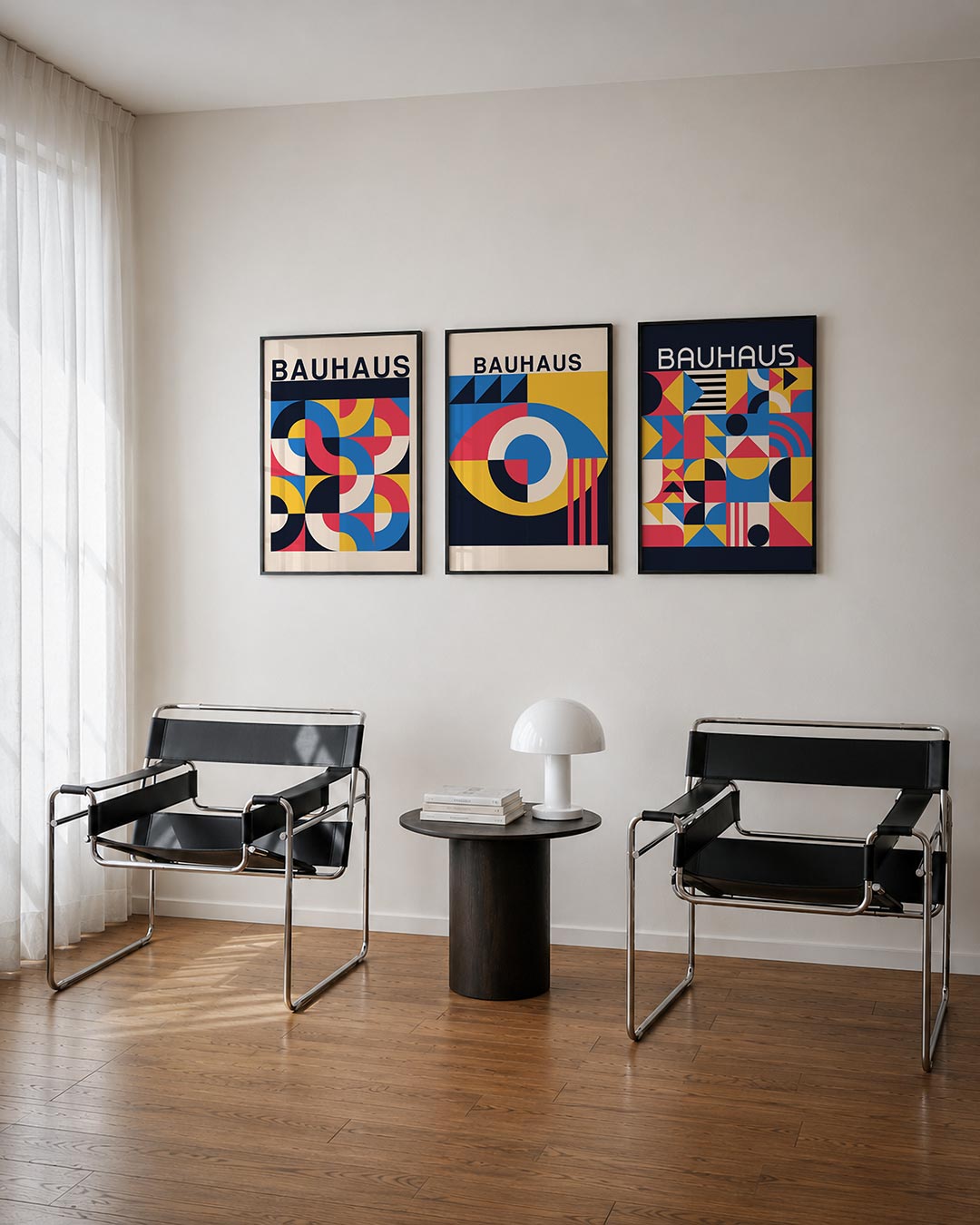 Kleurrijke vormenmix Posterset