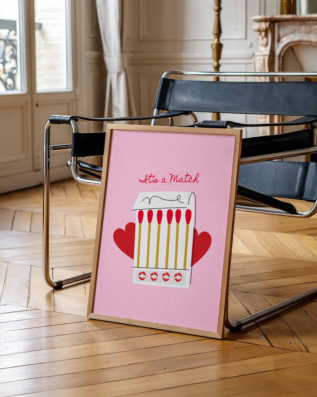 It's a Match Retro Stijl Poster-WallArtistic