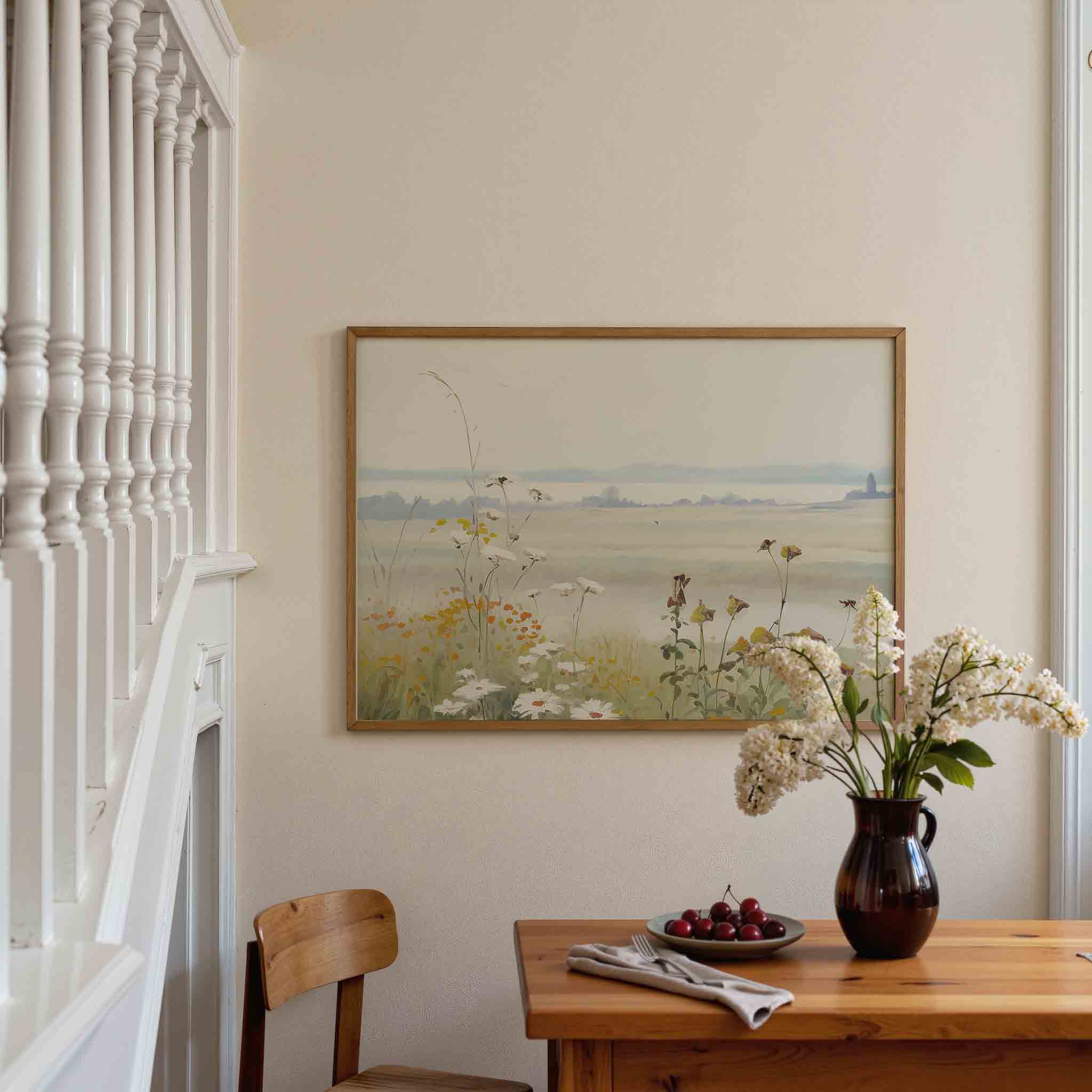 Veld met bloemen Poster