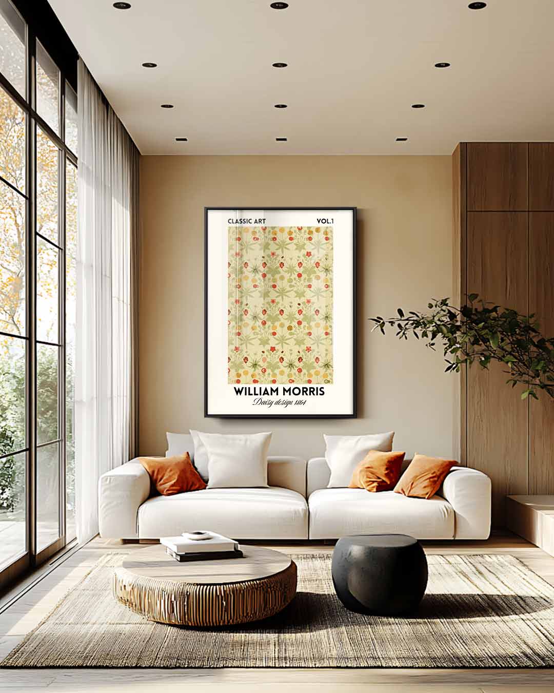 Klassiek Bloemenpatroon Poster Kunstwerk-canvas-dibond-plexiglas-wanddecoratie-WallArtistic