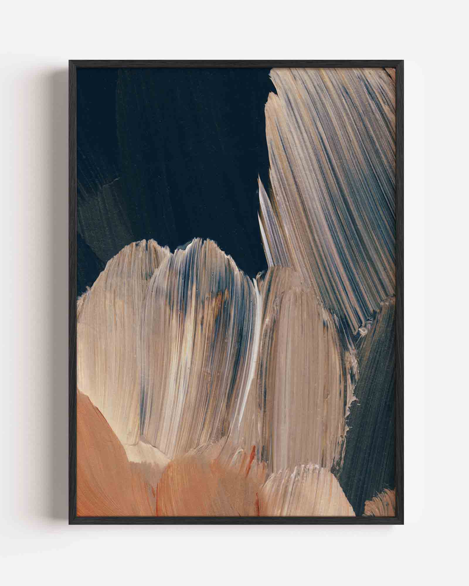 Abstracte penseelstreken Poster