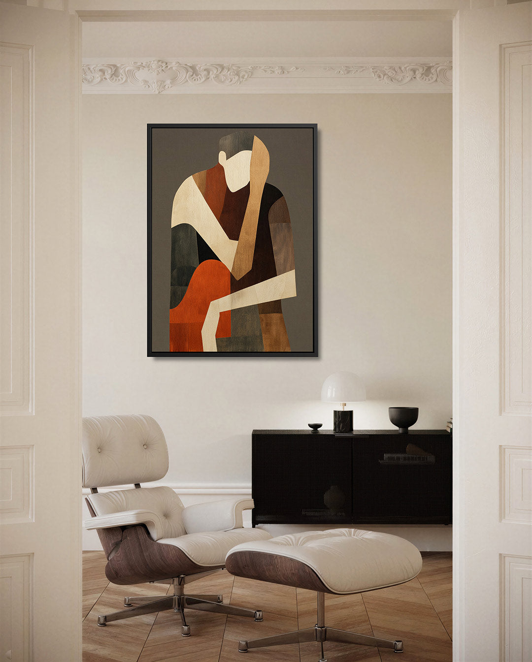 Geometrische figuren compositie Kunstwerk