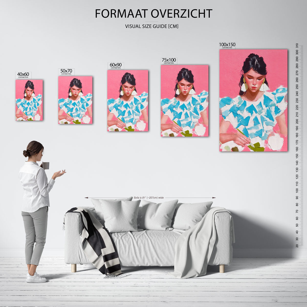 Vrouwelijk portret Kunstwerk