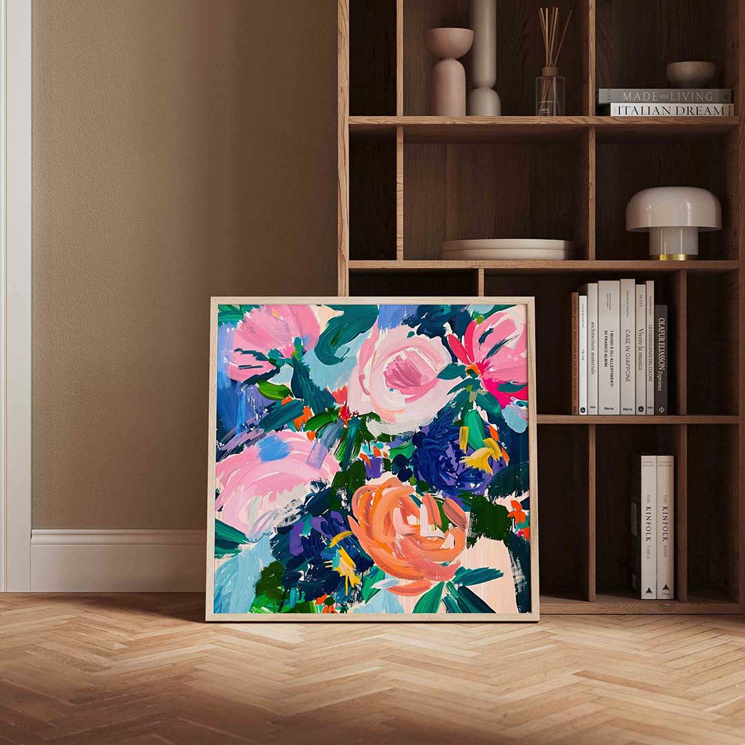 Bloemen in levendige kleuren Poster