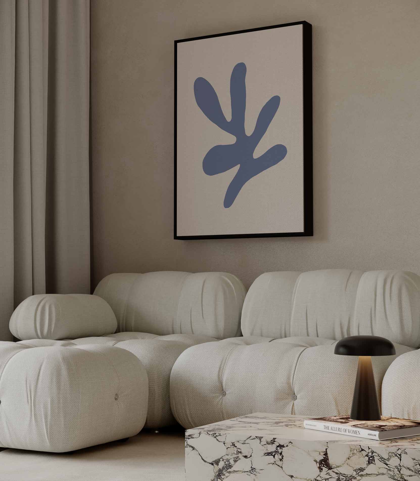 Blauwe Dans Kunstwerk-canvas-dibond-plexiglas-wanddecoratie-WallArtistic
