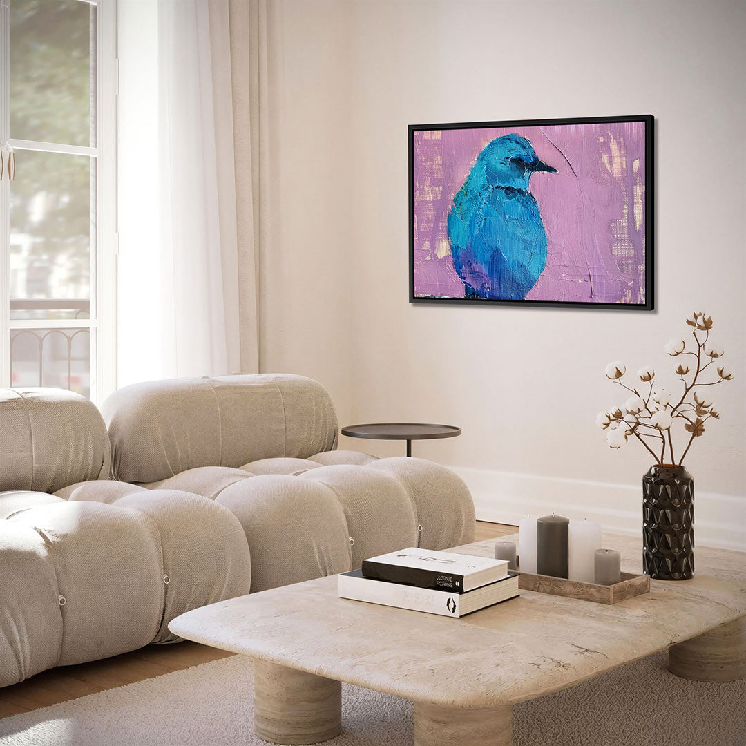 Vogelsilhouet op kleur Kunstwerk