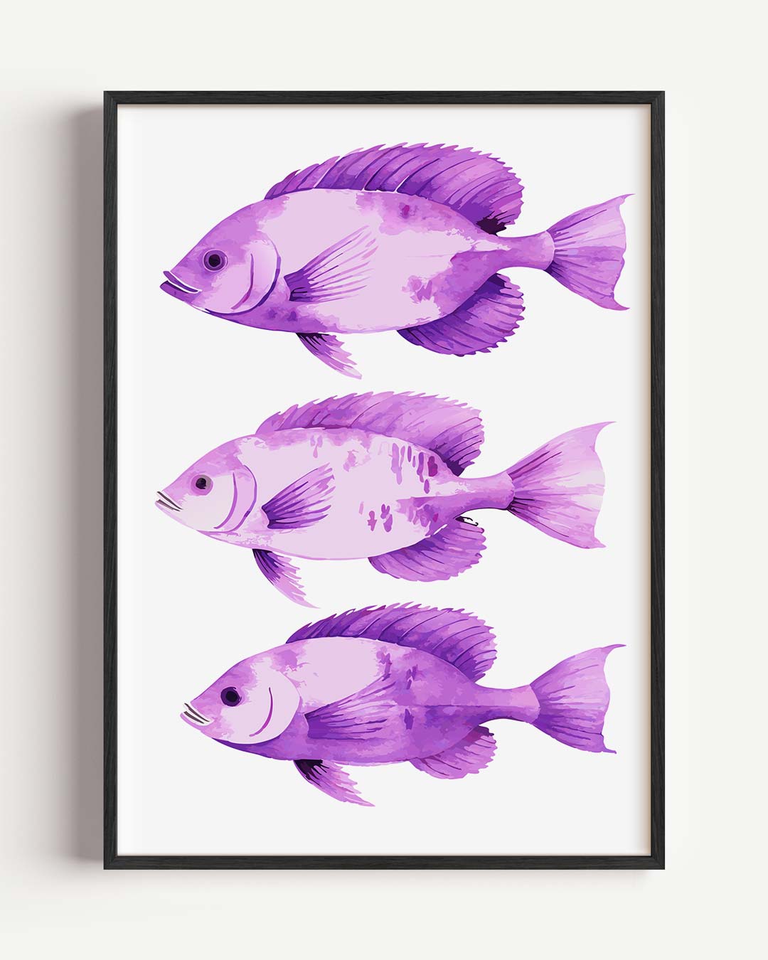 Paarse Vissen Pracht Poster-WallArtistic