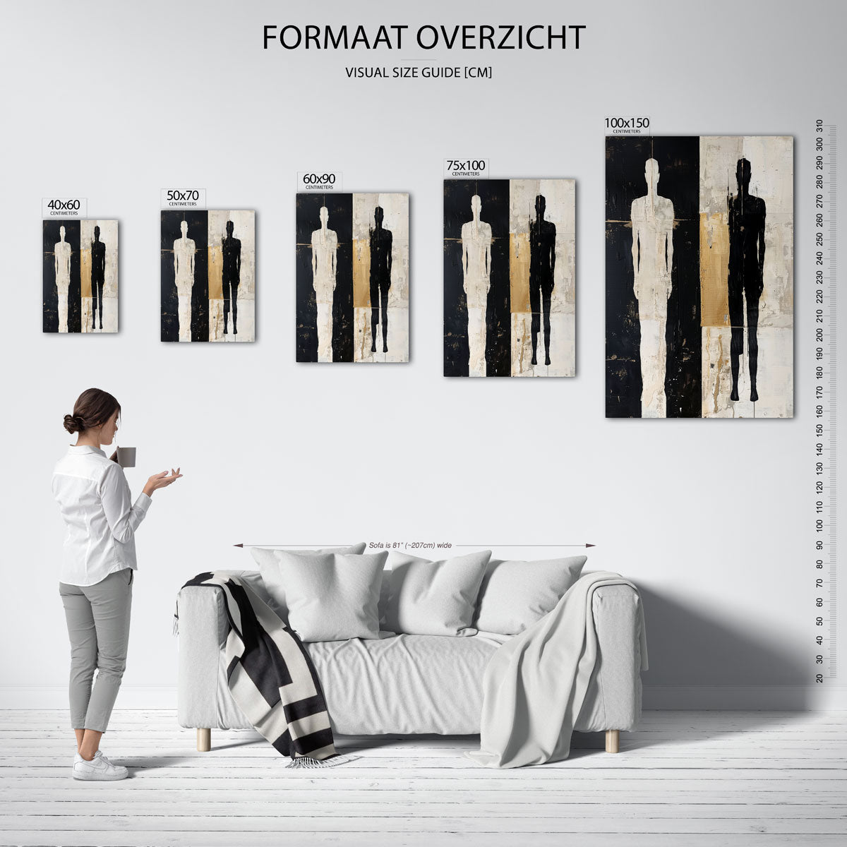 Menselijke silhouetten Kunstwerk
