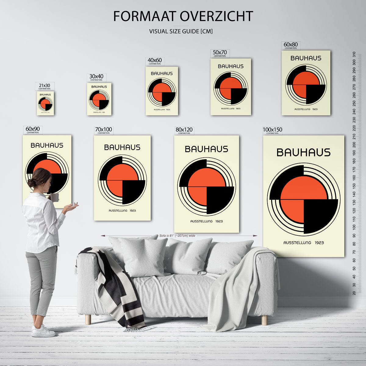Cirkel en lijnen Poster