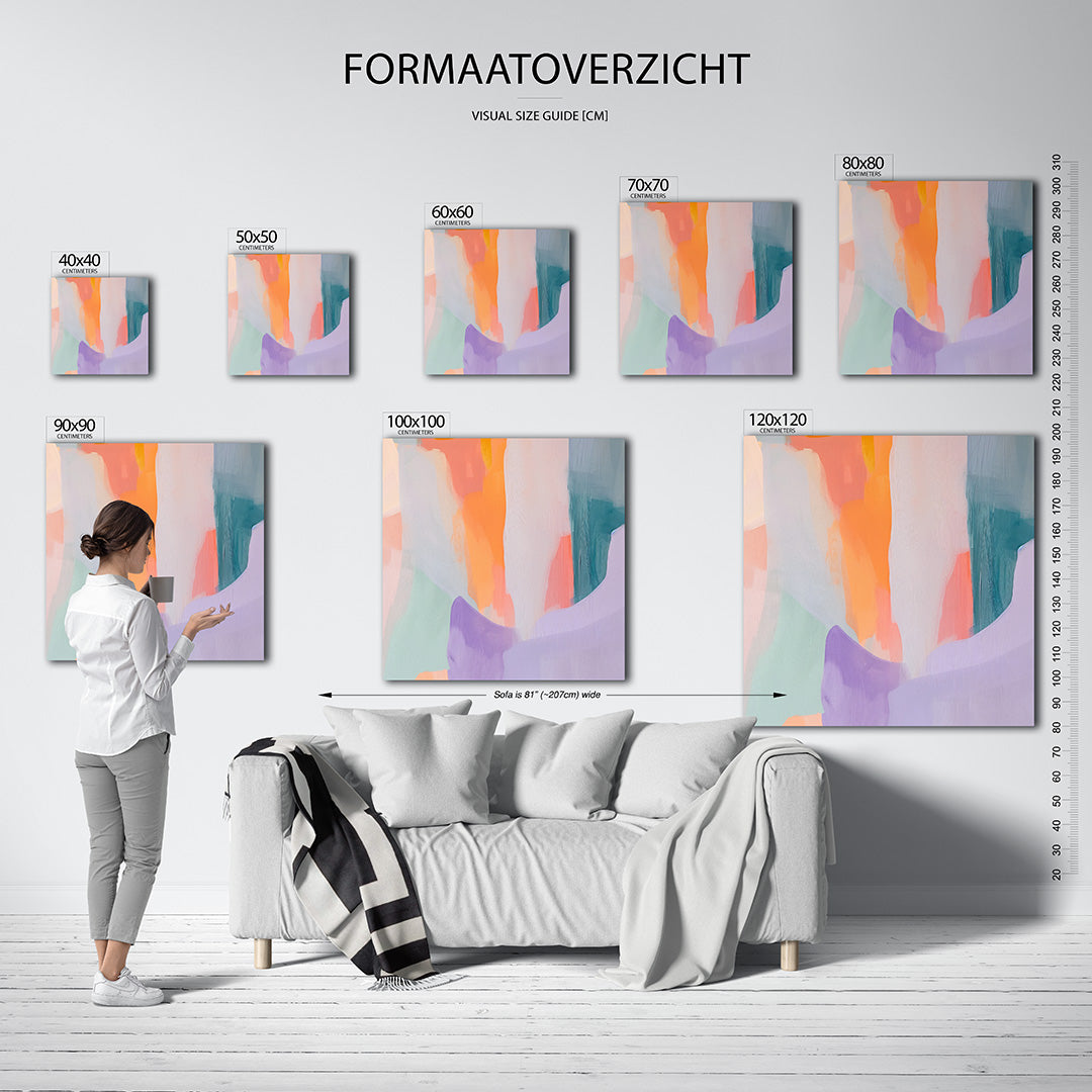 Kleurrijke vormen Kunstwerk