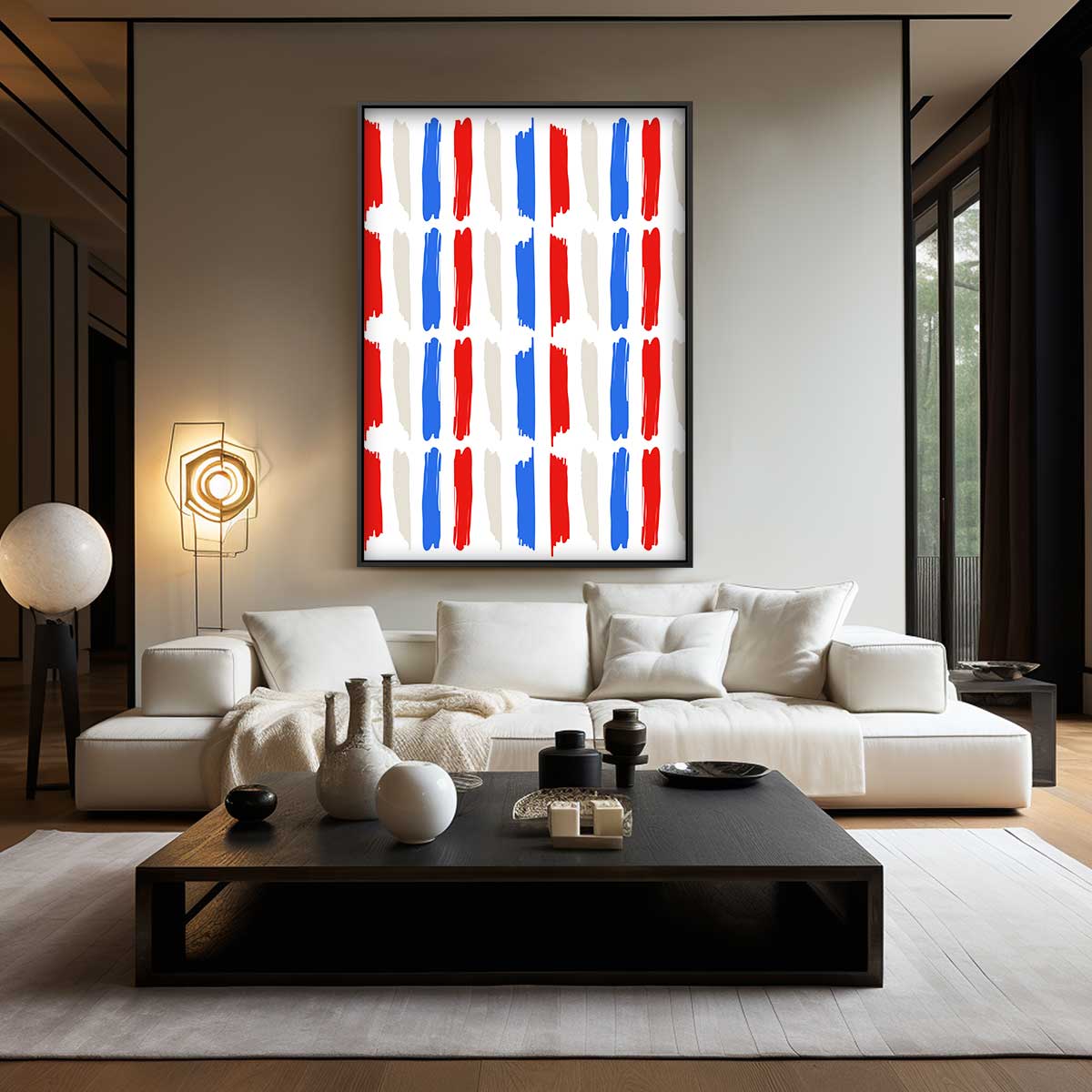 Kleurrijke Strepen Kunstwerk-canvas-dibond-plexiglas-wanddecoratie-WallArtistic