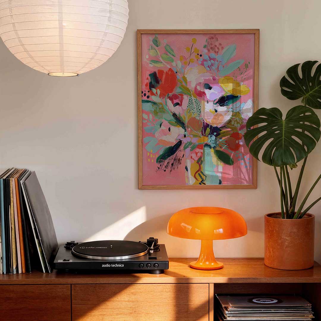 Bloemen in vaas Poster