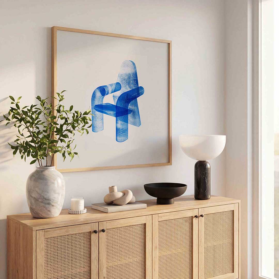 Blauwe stoel Poster