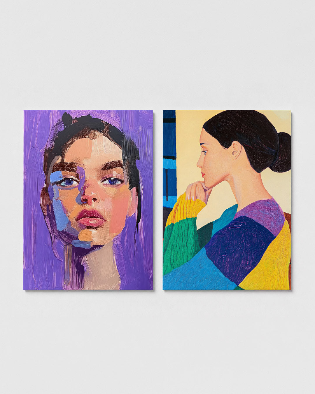 Kleurrijk portret Posterset