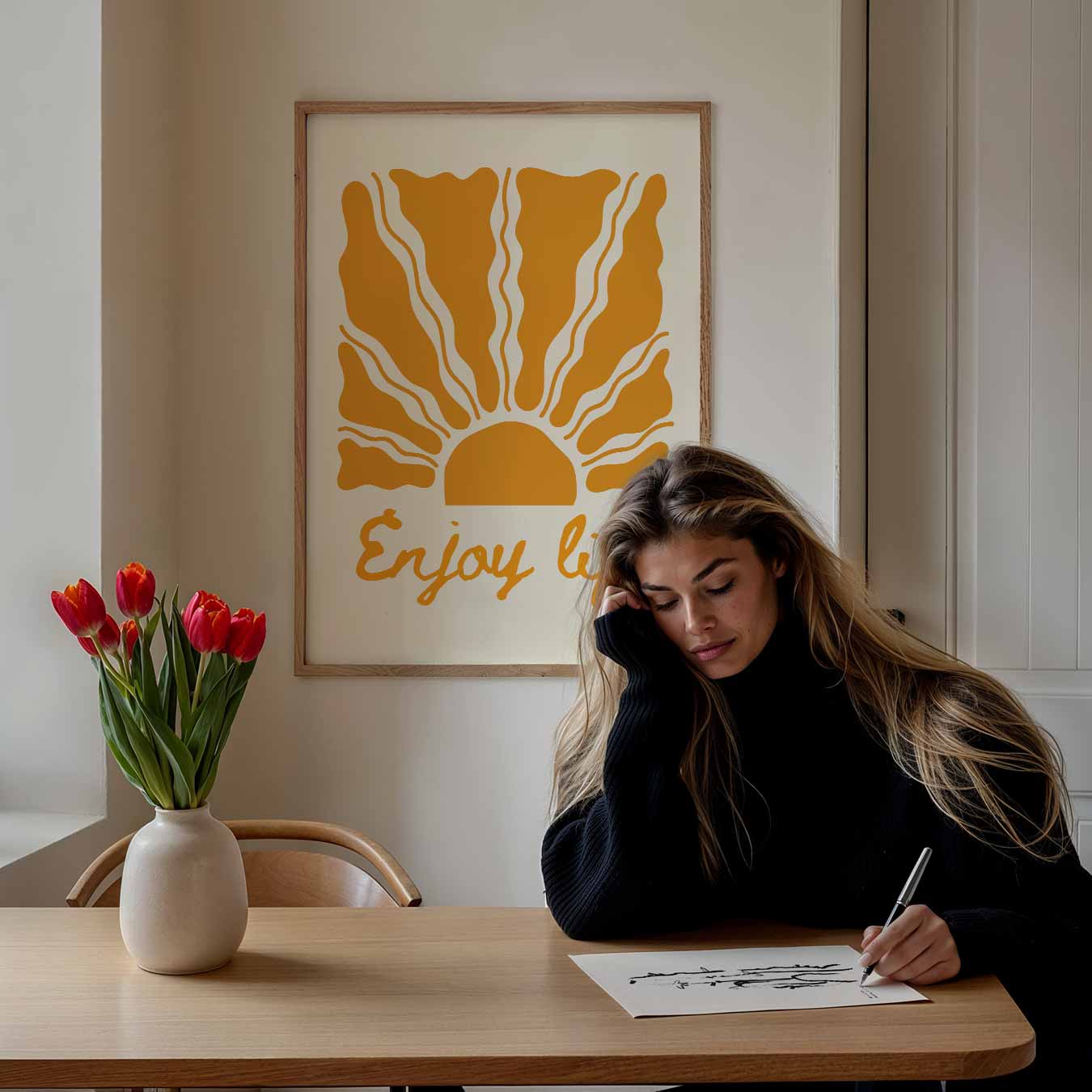 Geniet van het Leven Poster-WallArtistic
