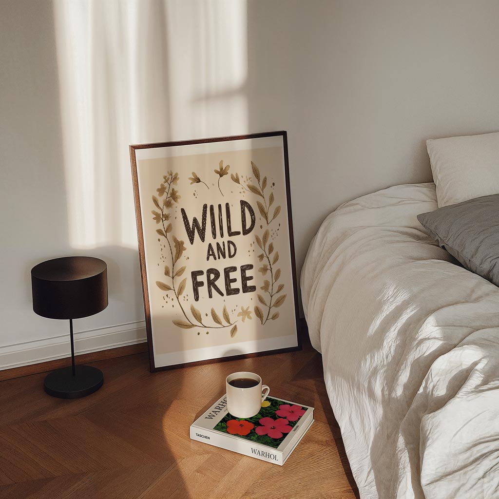 Wild and Free Boho Poster-WallArtistic