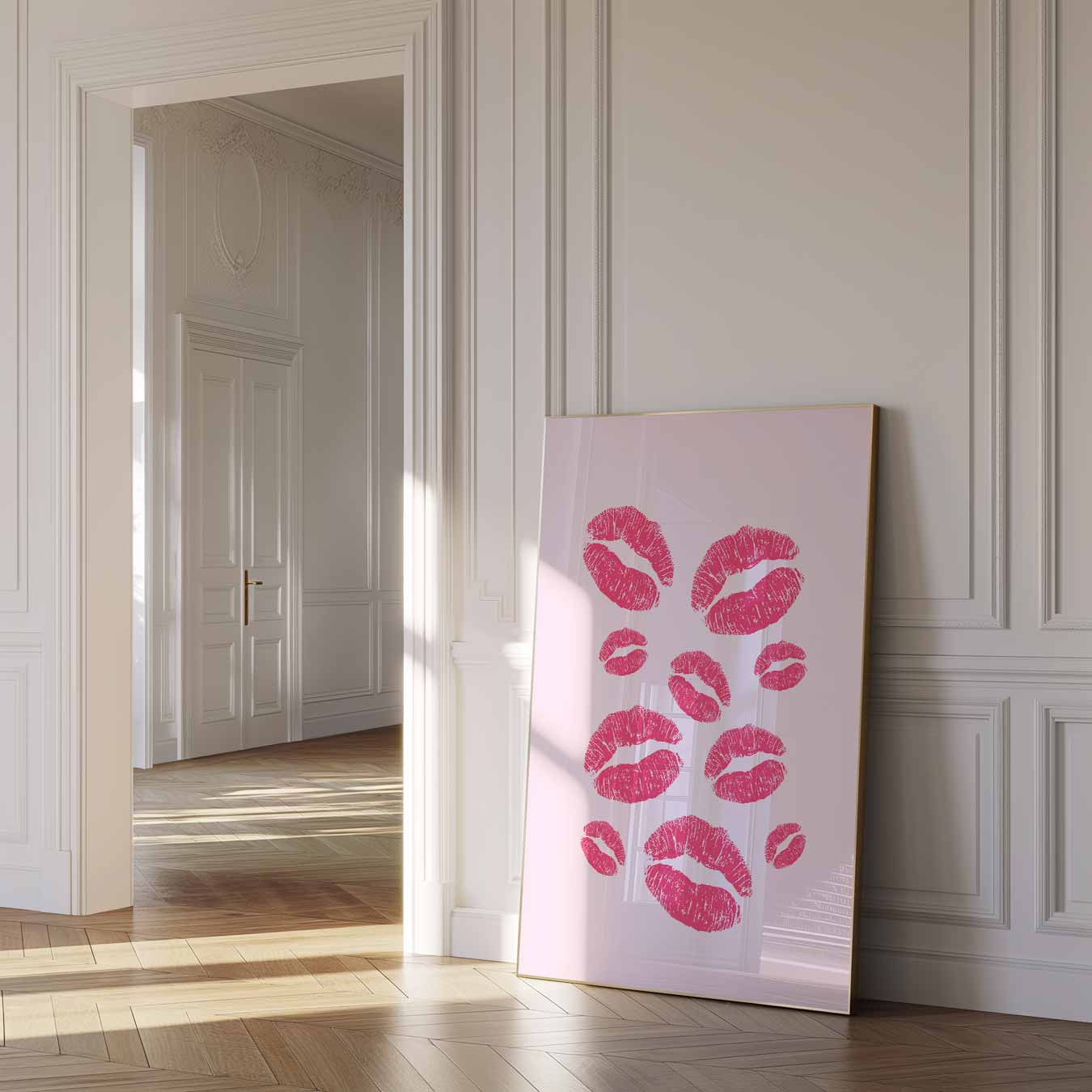 Speelse Lippenafdrukken Poster-WallArtistic